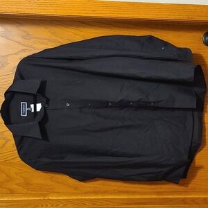 Mens XXL Club Room Black Regular Fit Dress Shirt